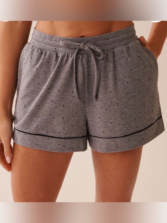 La Vie En Rose Pants - La Vie En Rose Grey Polka Dot Lounge Shorts Sz XL